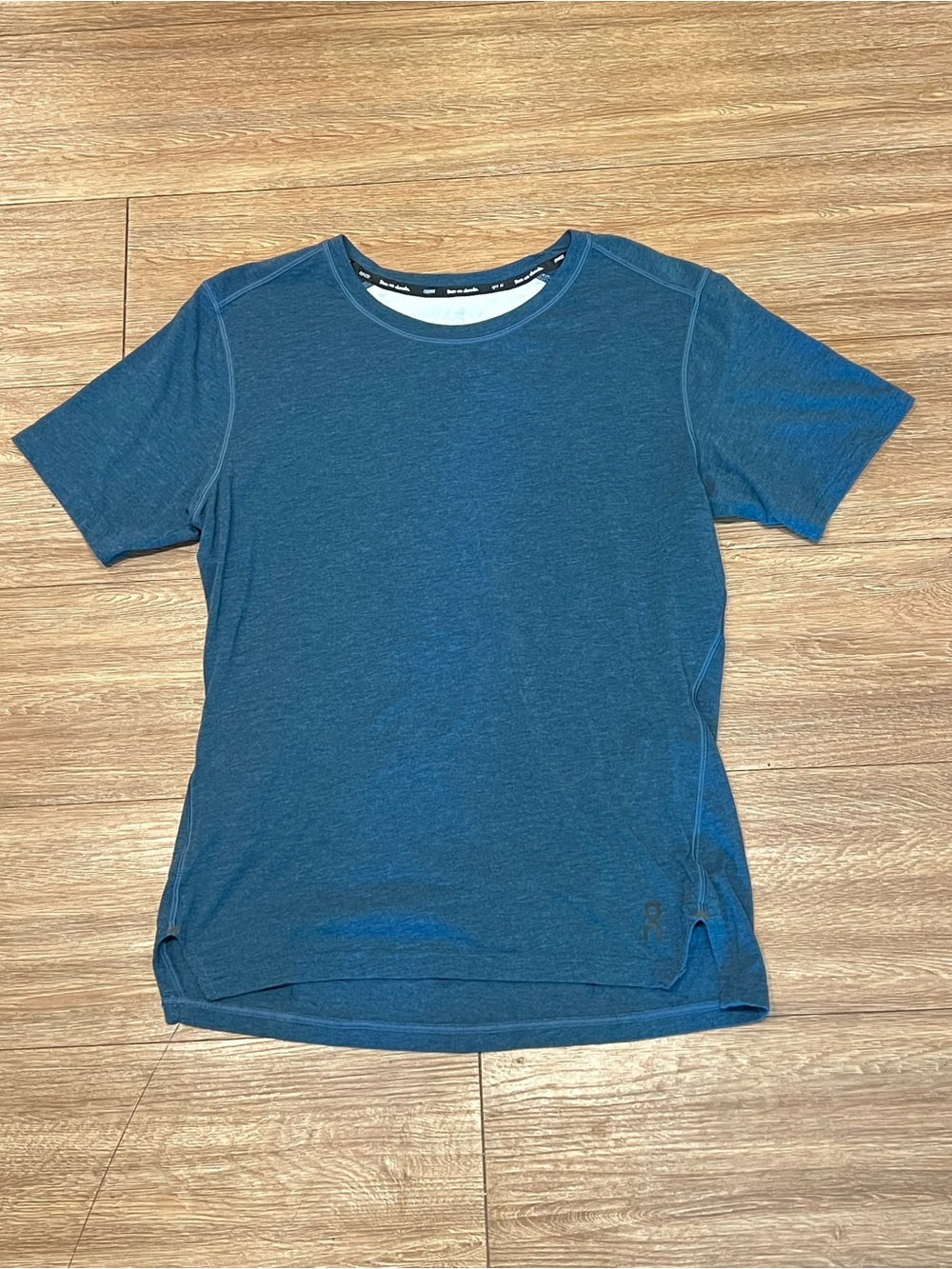 On Running Men's Short Sleeve Crew in Teal Blue